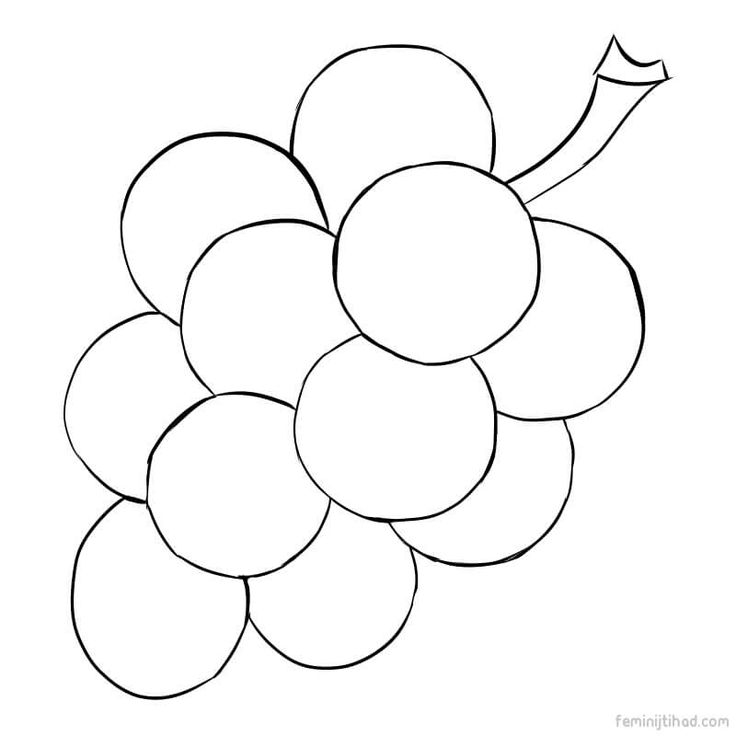 Grape coloring pages printable pdf