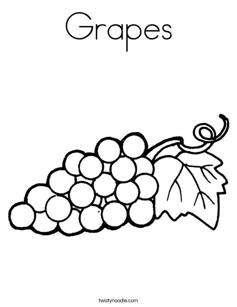 Grapes coloring page