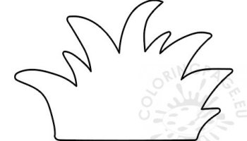 Free printable grass template coloring page