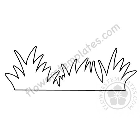 Growing grass template coloring page