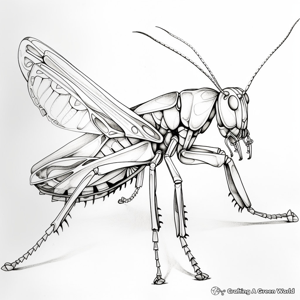 Grasshopper coloring pages