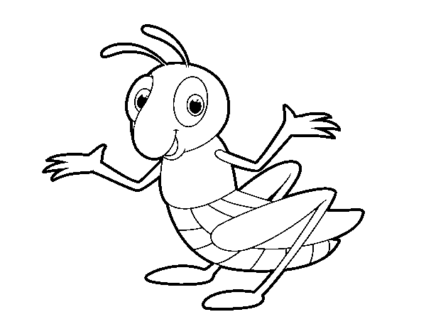 Infant grasshopper coloring page