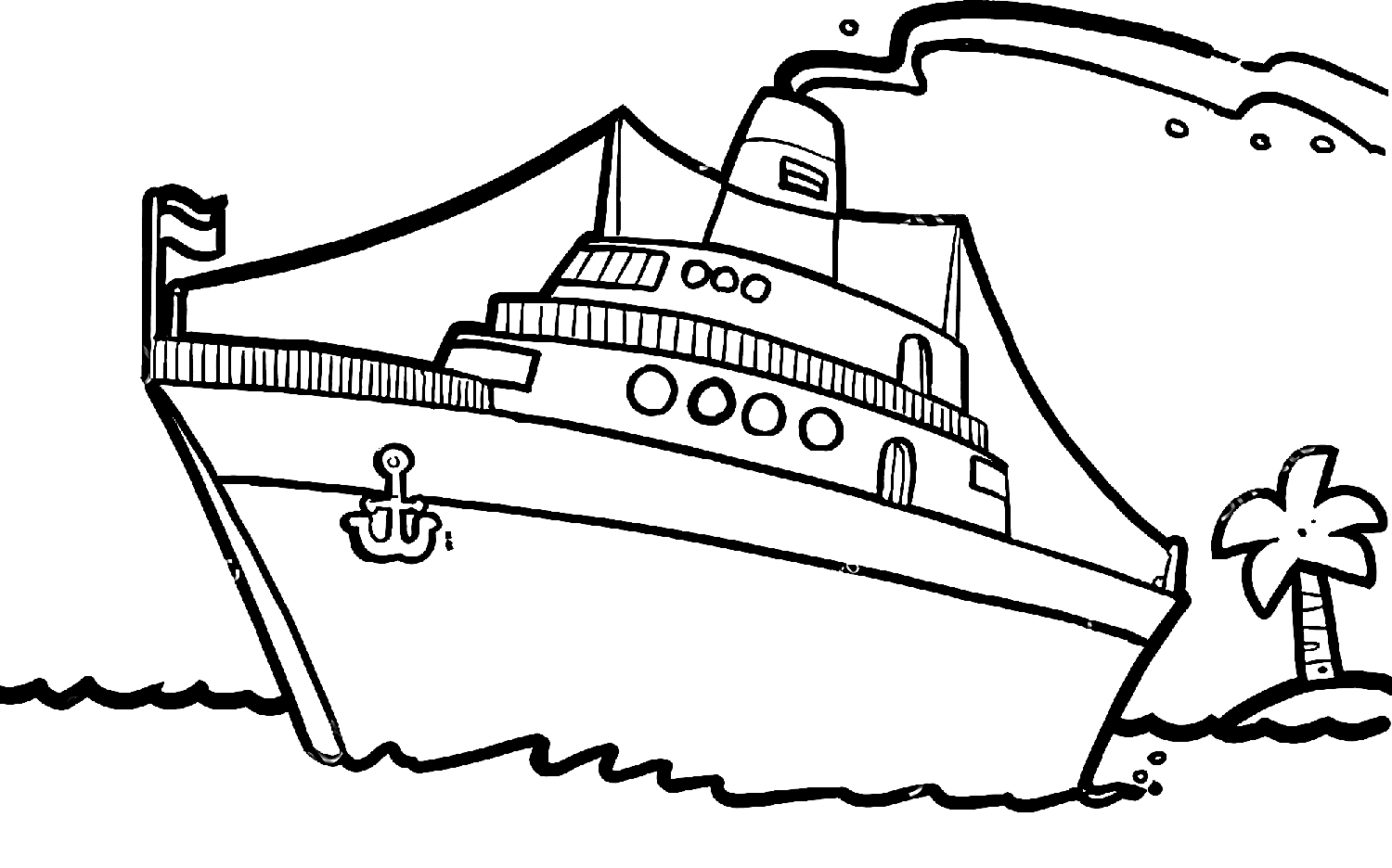 Ferry boat coloring page