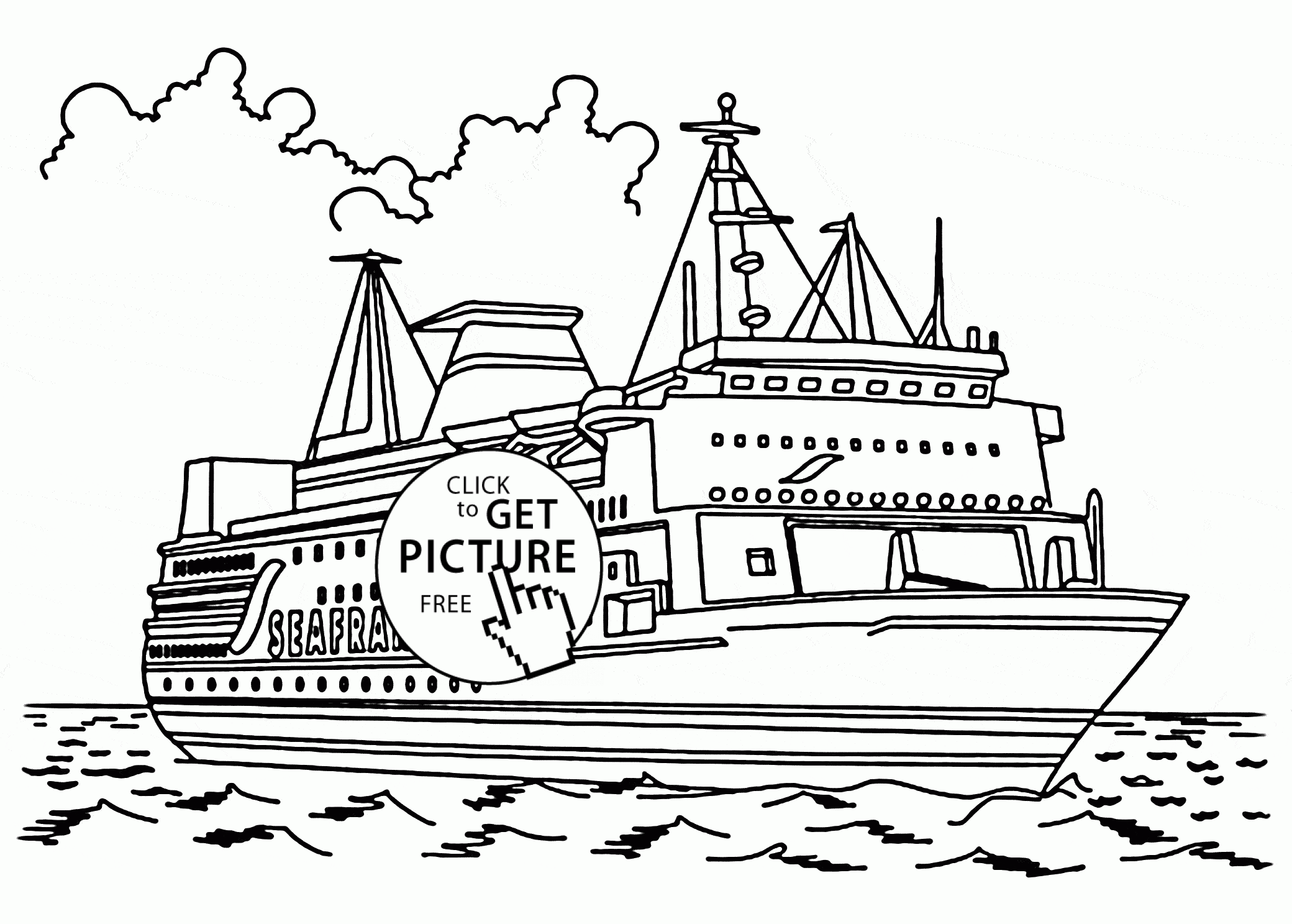 Real cruise ship coloring page for kids transportation coloring pages printables free