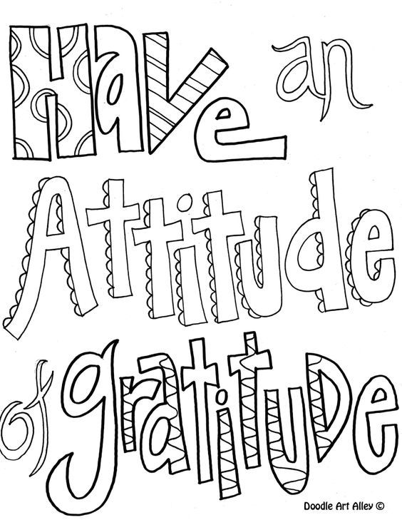 Have an attitude of gratitude coloring pages for older kids quote coloring pages color quotes doodle quotes