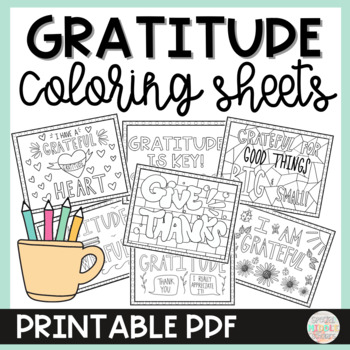 Calming gratitude printable coloring pages by building on strengths