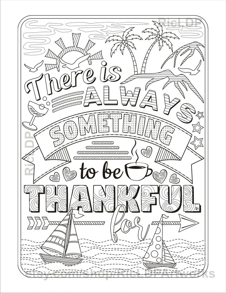 There is always something to be thankful for gratitude coloring pages open door to abundance thanksgiving posters digital download instant download