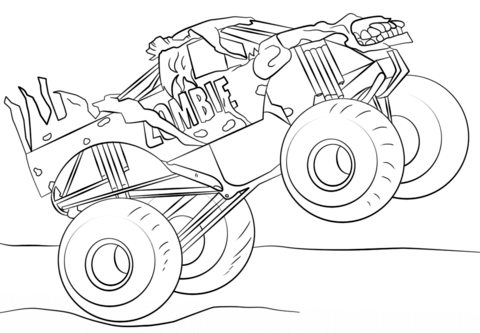 Free monster truck coloring pages for kids off