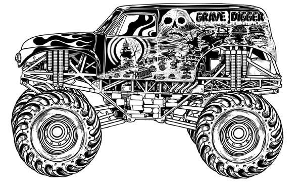 Monster truck monster truck grave digger coloring page monster truck coloring pages monster truck drawing monster trucks