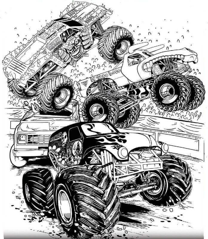 Free monster truck coloring pages for kids off