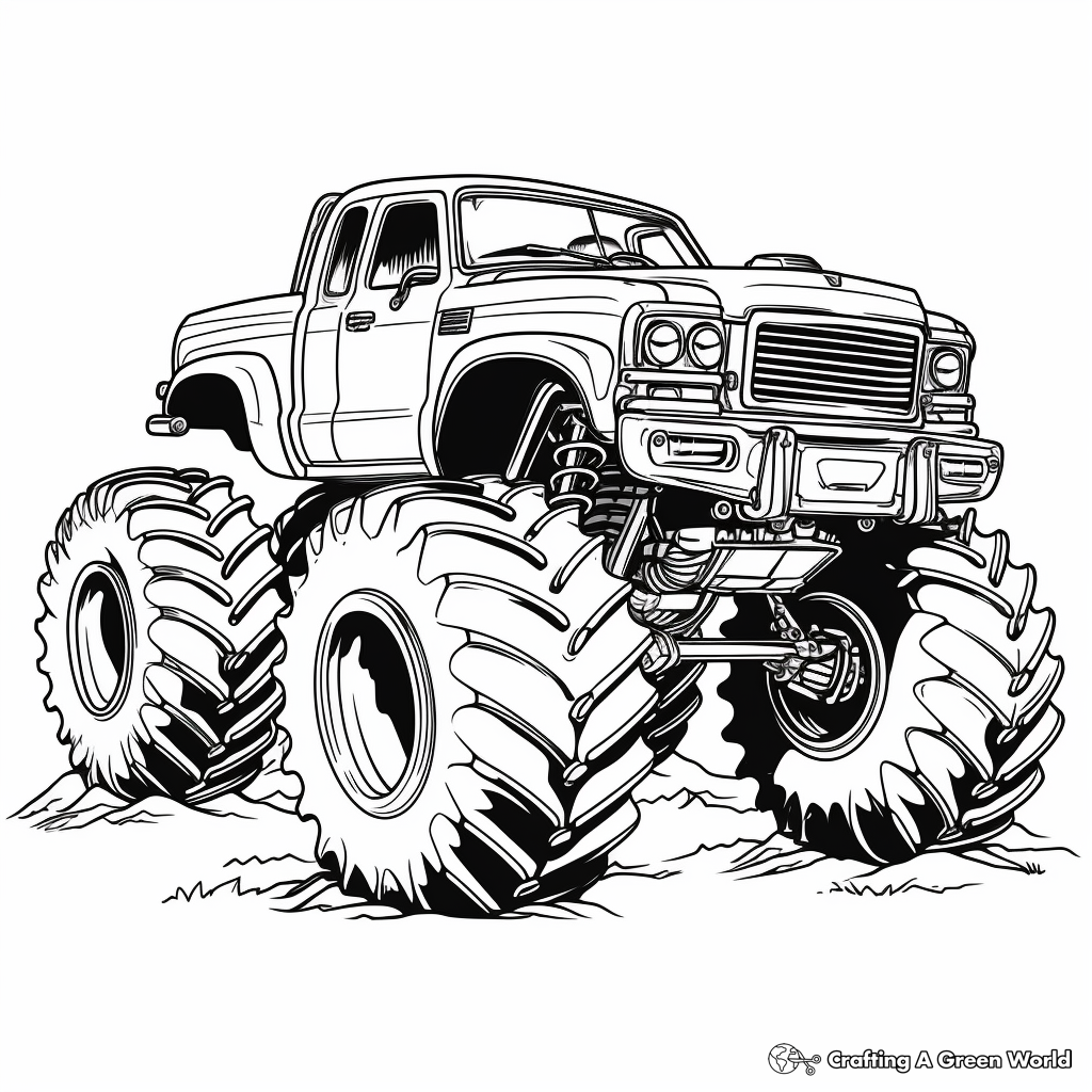 Monster truck coloring pages