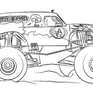 Monster truck coloring pages printable for free download