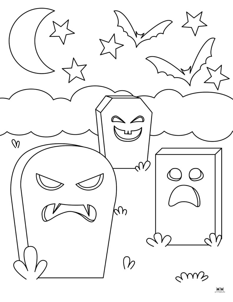 Graveyard coloring pages