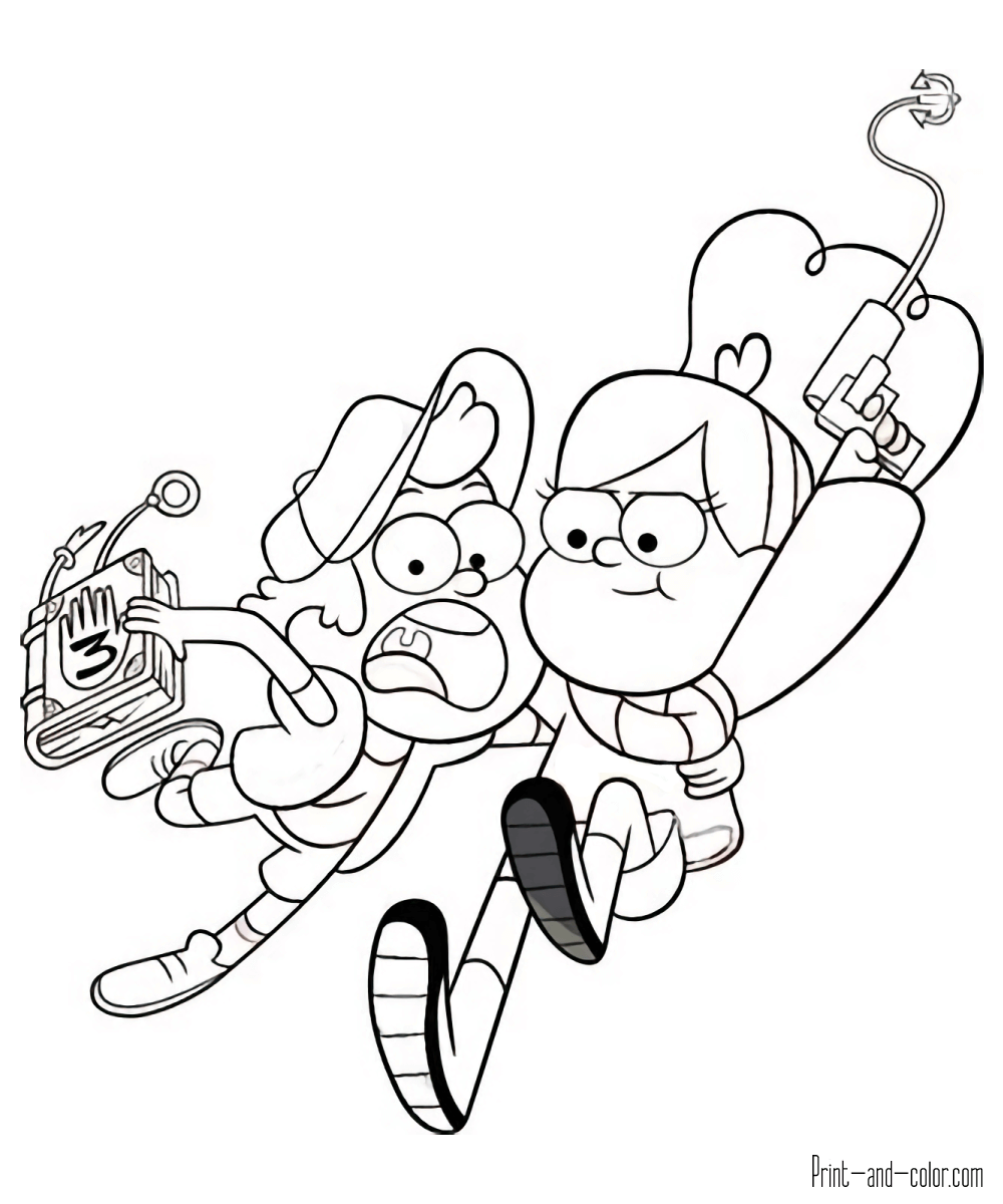 Gravity falls fall coloring pages dipper and mabel coloring books