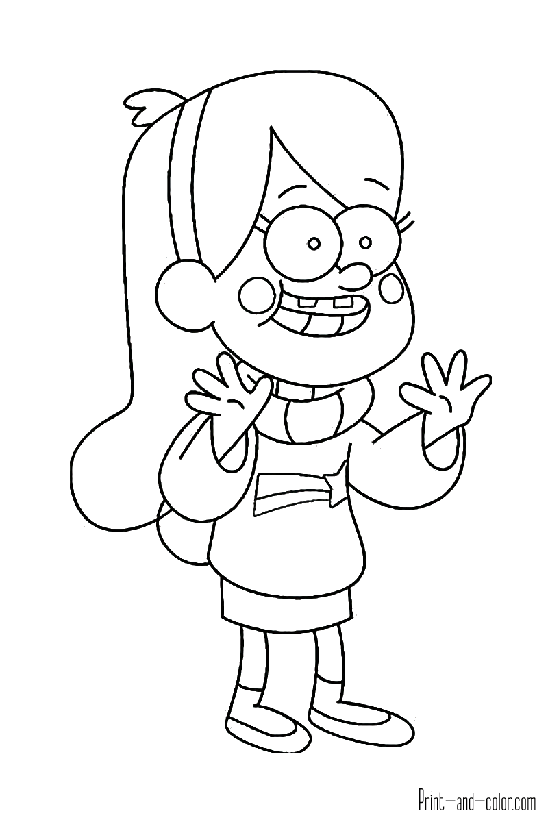 Gravity falls coloring pages print and color