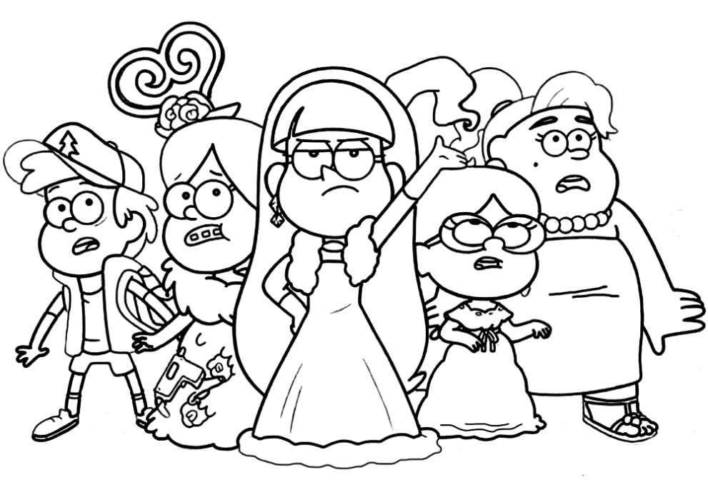 Gravity falls coloring pages printable for free download