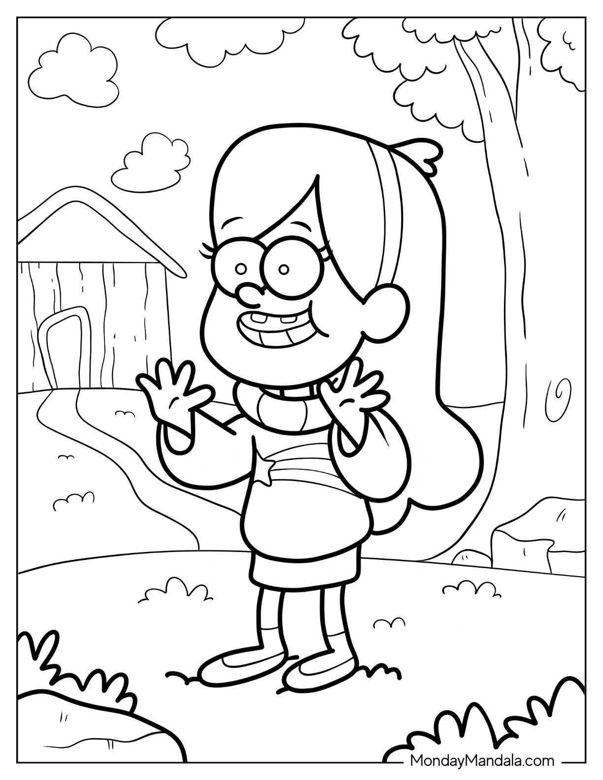 Gravity falls coloring pages free pdf printables