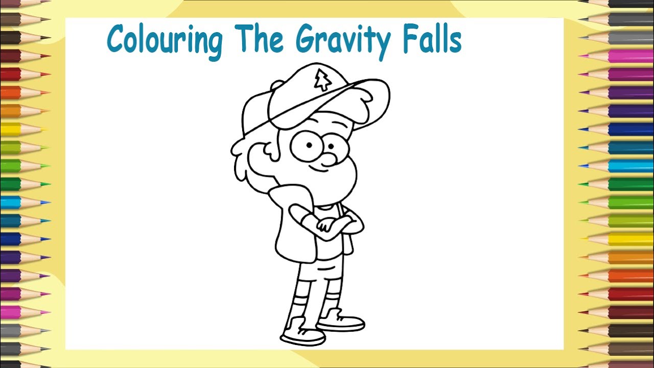 Gravity falls coloring page dipper pines coloring page the coloring page