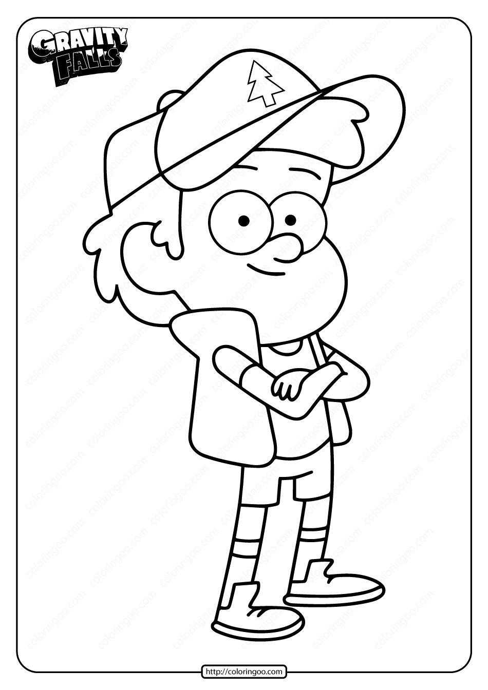 Printable disney gravity falls dipper coloring page gravity falls dipper coloring pages fall coloring pages