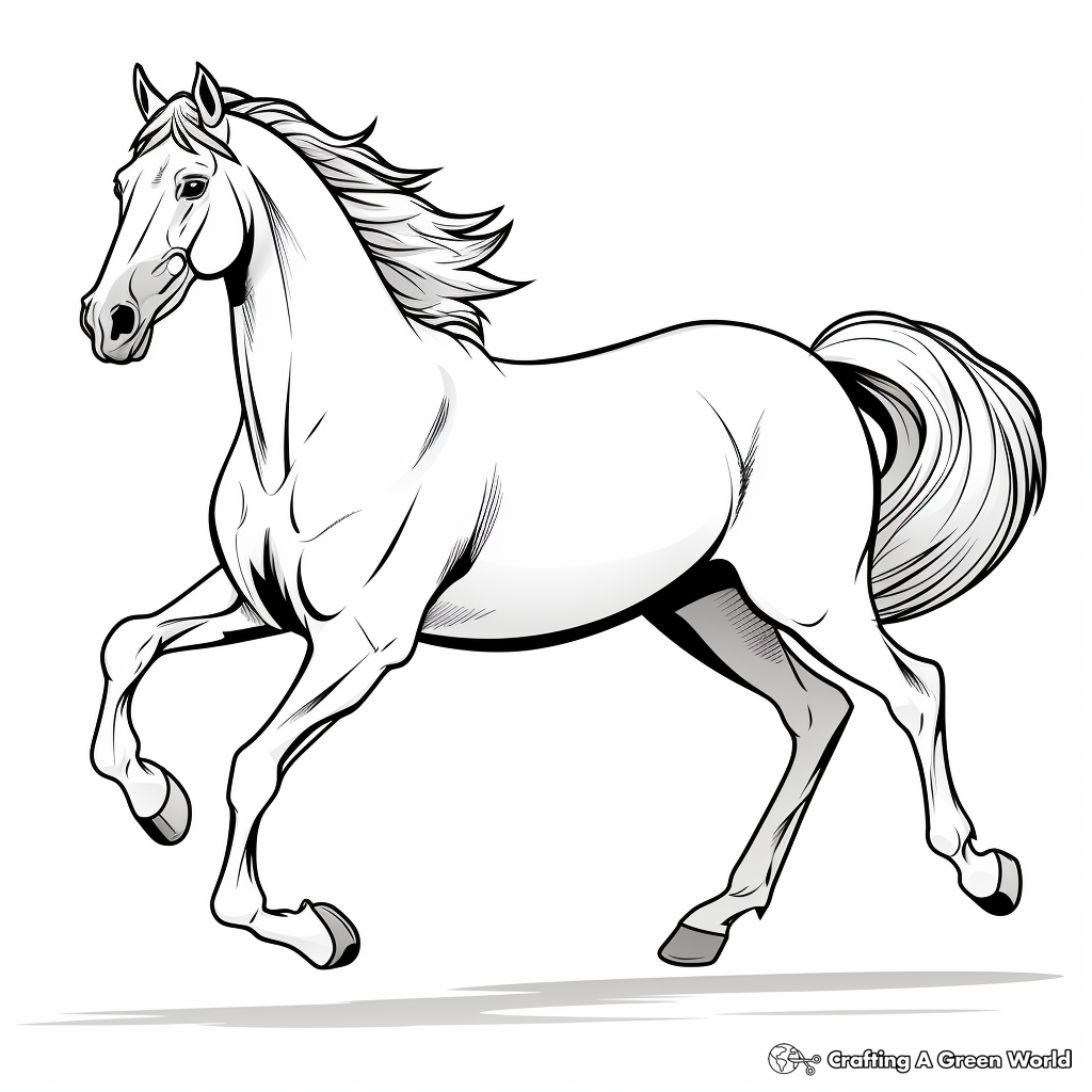 Arabian horse coloring pages