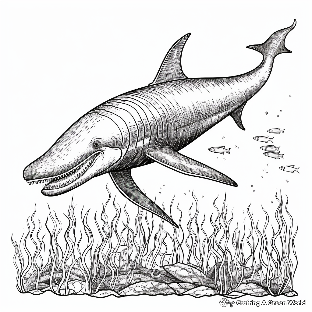 Blue whale coloring pages