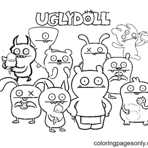 Uglydolls coloring pages printable for free download