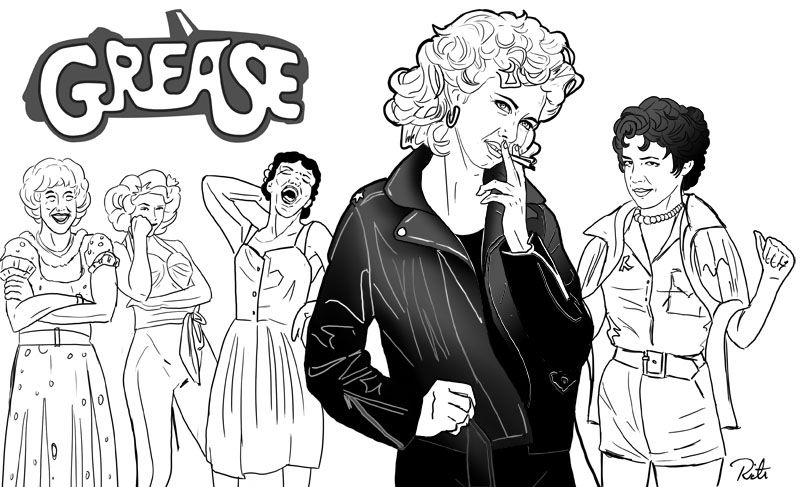 Grease in grease movie pink ladies grease