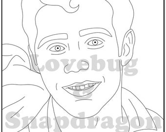Grease digital adult coloring book instant print pdf indoor activity secret santa art therapy coloring pages s movie travolta