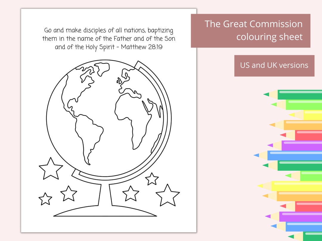 Printable great mission coloring page disciples of all nations kids bible crafts sunday school coloring matthew