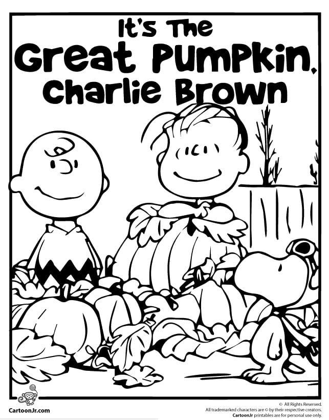 Its the great pumpkin charlie brown coloring pages woo jr kids activities halloween coloring sheets charlie brown halloween halloween coloring book