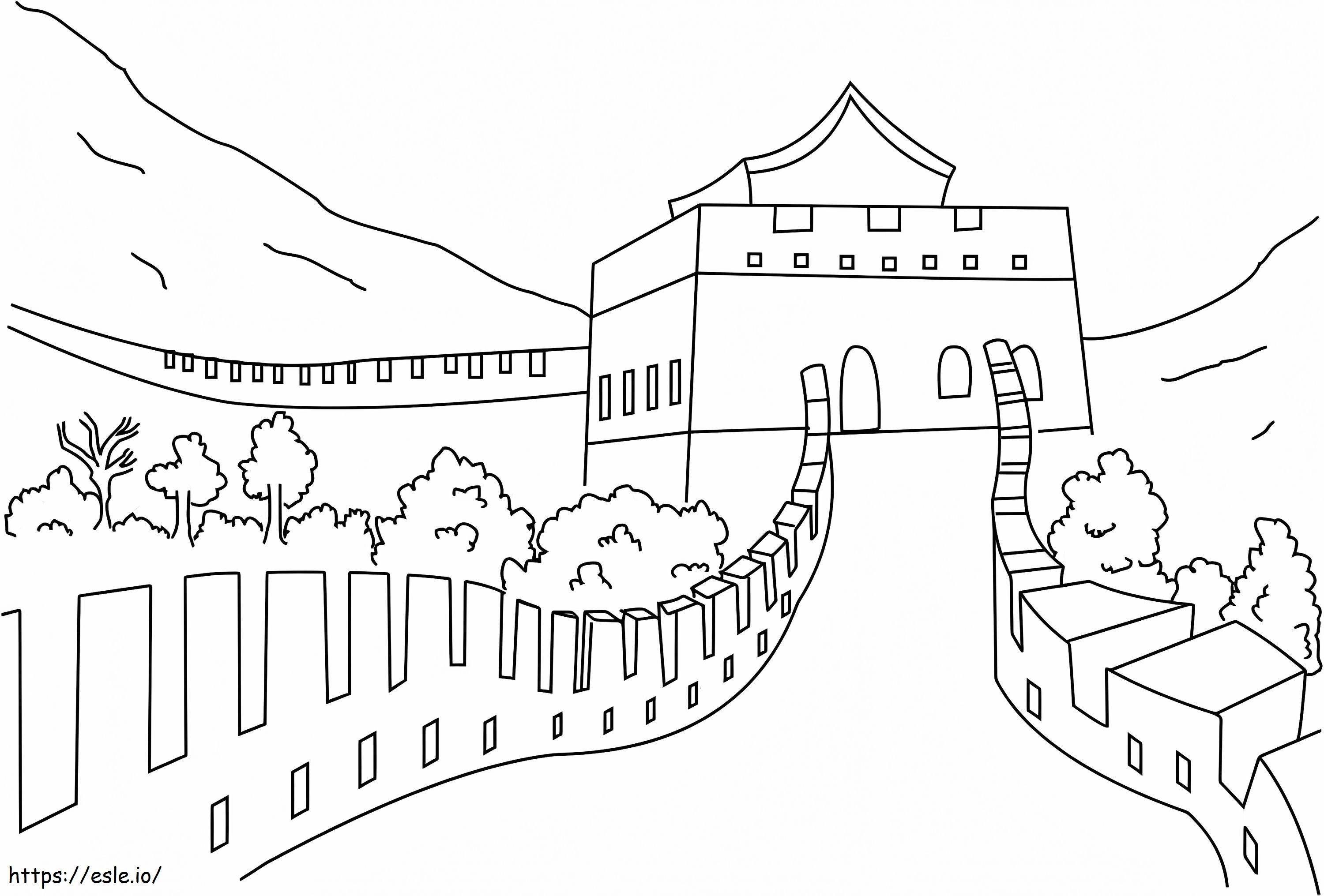 The great wall of china coloring page