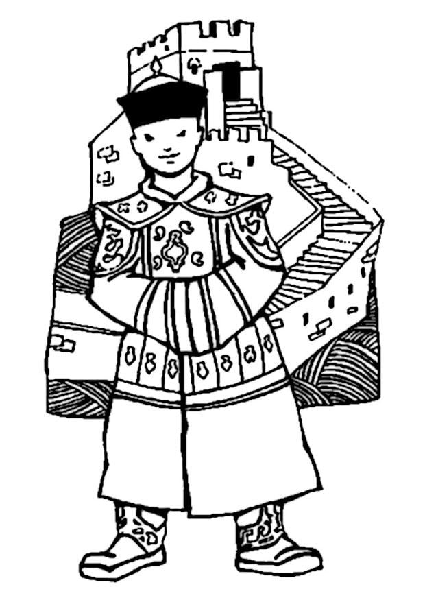 Coloring page great wall of china