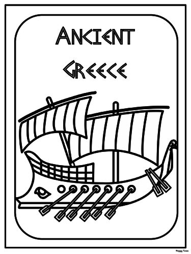 Free ancient greece colouring pages teaching resources