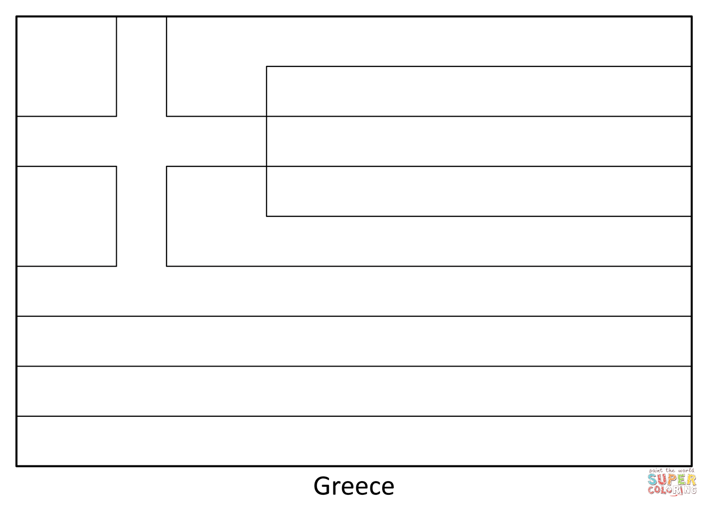 Flag of greece coloring page free printable coloring pages