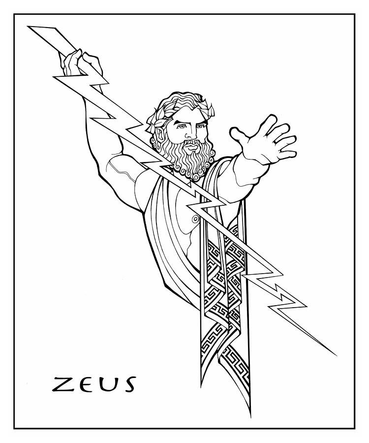 Coloring page greek mythology gods and goddesses