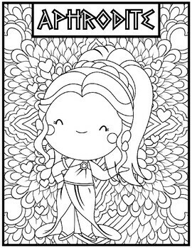 Chibi greek gods and goddesses coloring pages mindfulness coloring sheets