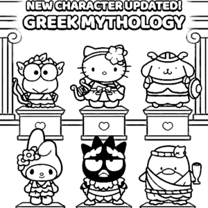 Sanrio characters coloring pages printable for free download