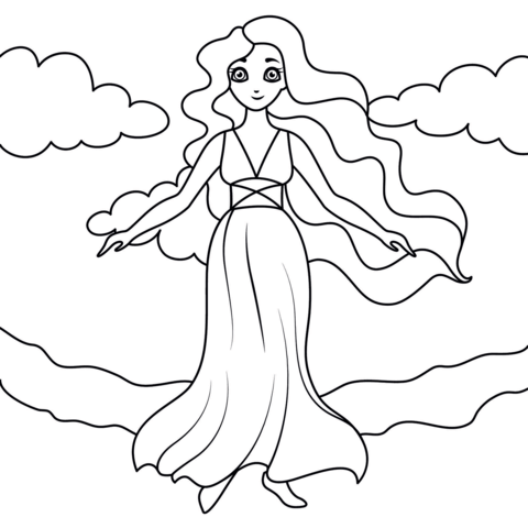 Cartoon aphrodite coloring page free printable coloring pages