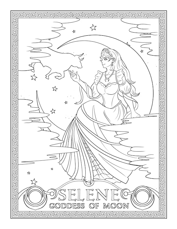 Greek goddesses group coloring pages downloadprintable