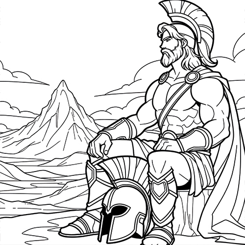 Ares coloring printouts â greek gods goddesses