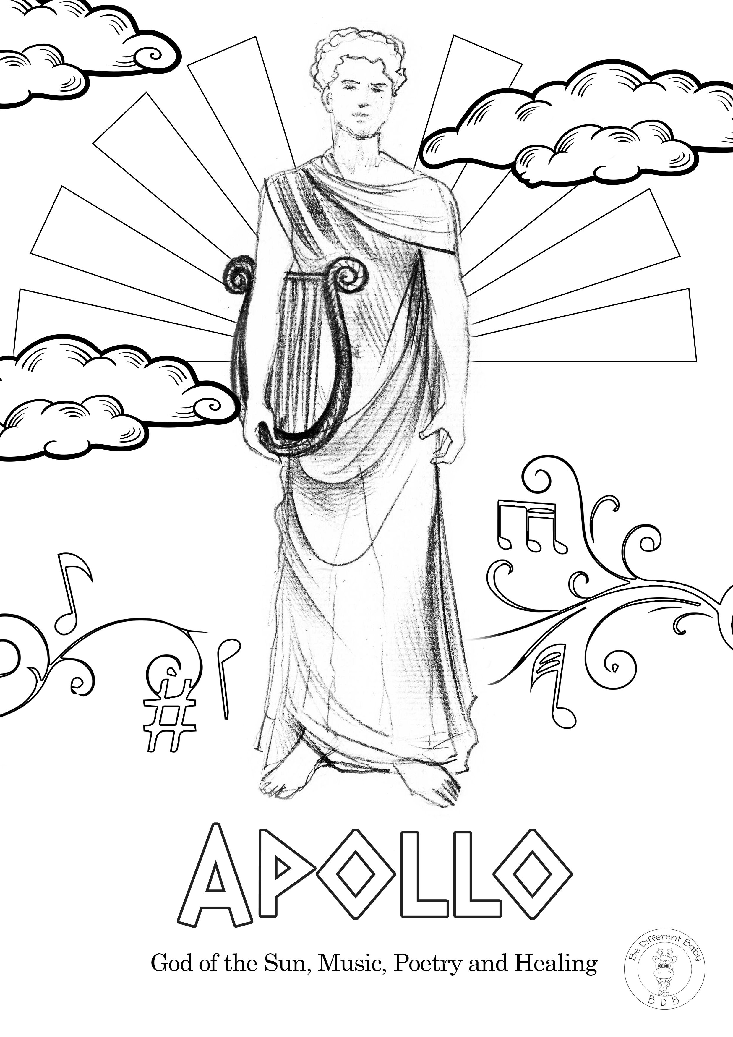 Greek gods coloring pages be different baby greek gods greek gods and goddesses coloring pages