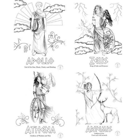 Greek gods coloring pagesif you and your children love greek mythology you ll get directly pages to color with all olympian gods