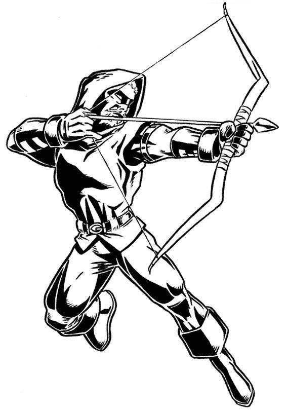 Green arrow coloring pages