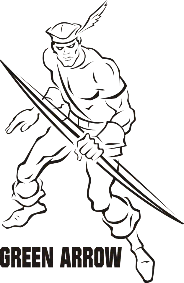 Green arrow coloring pages