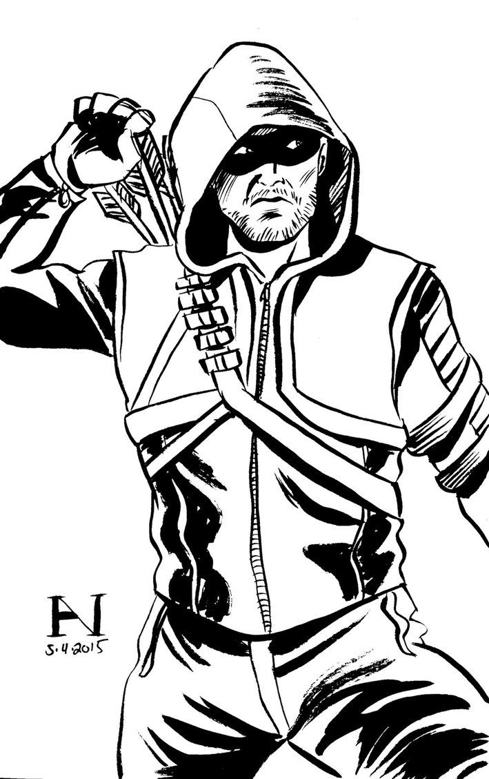 Green arrow green arrow superhero coloring pages coloring pages