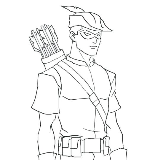 Green arrow coloring pages