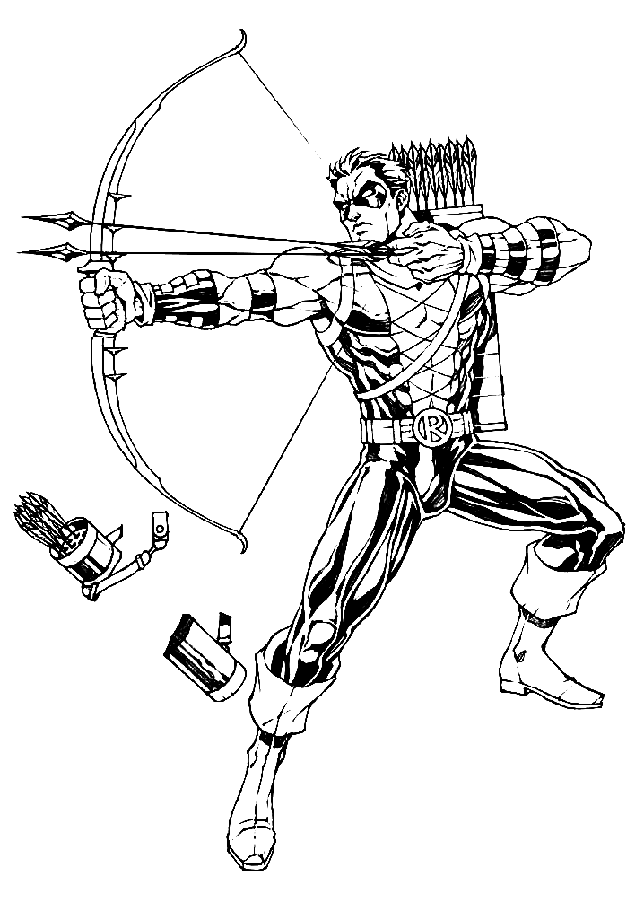 Green arrow coloring pages printable for free download