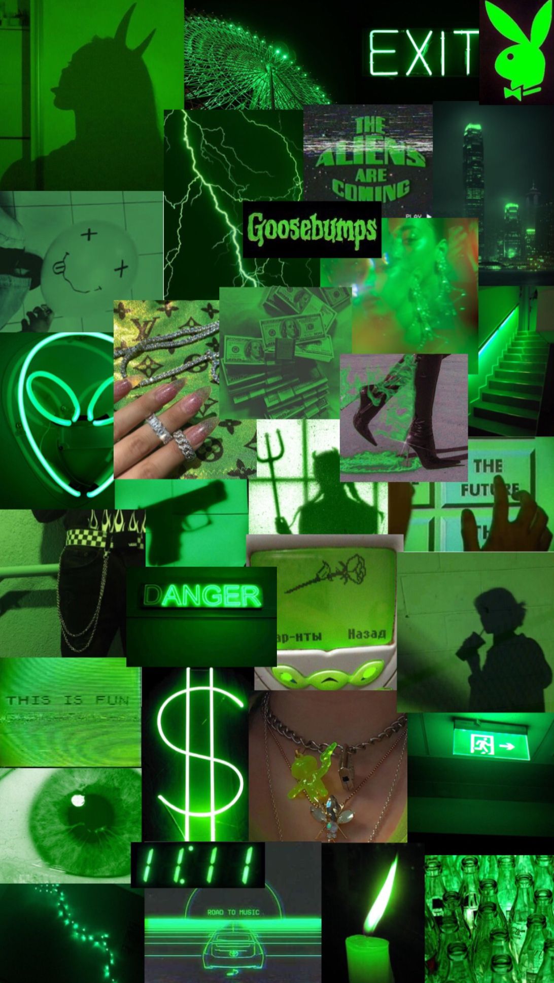 Green aesthetic collage wallpaper iphone neon dark wallpaper iphone iphone wallpaper tumblr aesthetic