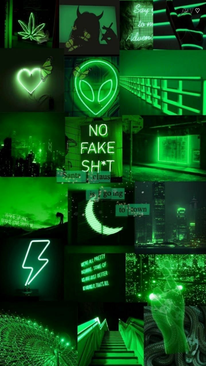 Aesthetics green neon wallpapers