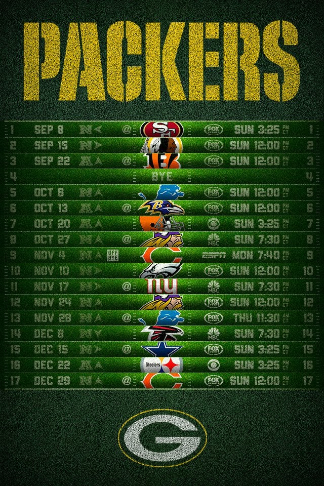 Download green bay packers schedule wallpaper Bhmpics